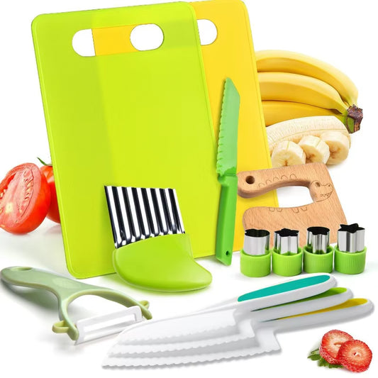 Real Cooking Toddler Children Cooking Set Early Learning Kitchen Tools Safety Knives without Hands Fruit Supplementary Food Set
