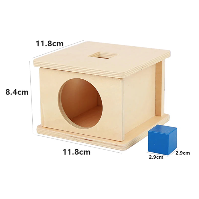 1-3 Years Wooden Montessori Baby Toys Object Permanence Coin Box Ball Drop Sensory Fine Motor Skills Trainin Early Education Toy