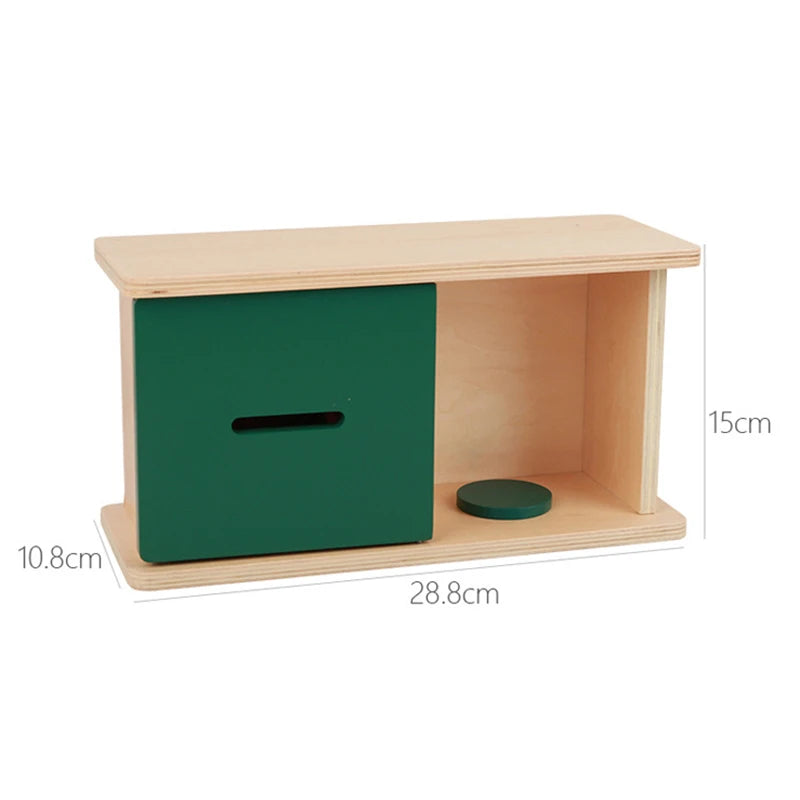 1-3 Years Wooden Montessori Baby Toys Object Permanence Coin Box Ball Drop Sensory Fine Motor Skills Trainin Early Education Toy