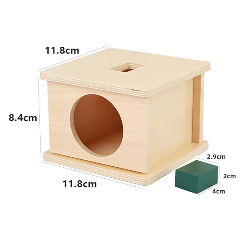 1-3 Years Wooden Montessori Baby Toys Object Permanence Coin Box Ball Drop Sensory Fine Motor Skills Trainin Early Education Toy