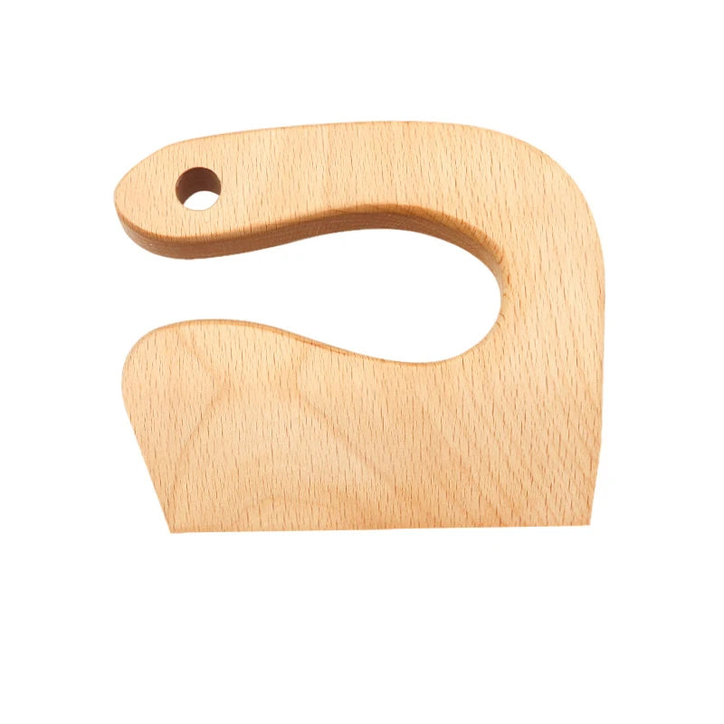 Wooden Montessori Knife Kids Cooking Toys Educational Safe Knives Cut Fruit Basic Toys & Life Skills Kitchen Tools for Toddlers