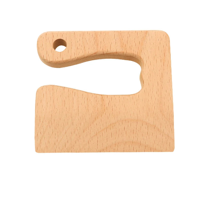 Wooden Montessori Knife Kids Cooking Toys Educational Safe Knives Cut Fruit Basic Toys & Life Skills Kitchen Tools for Toddlers
