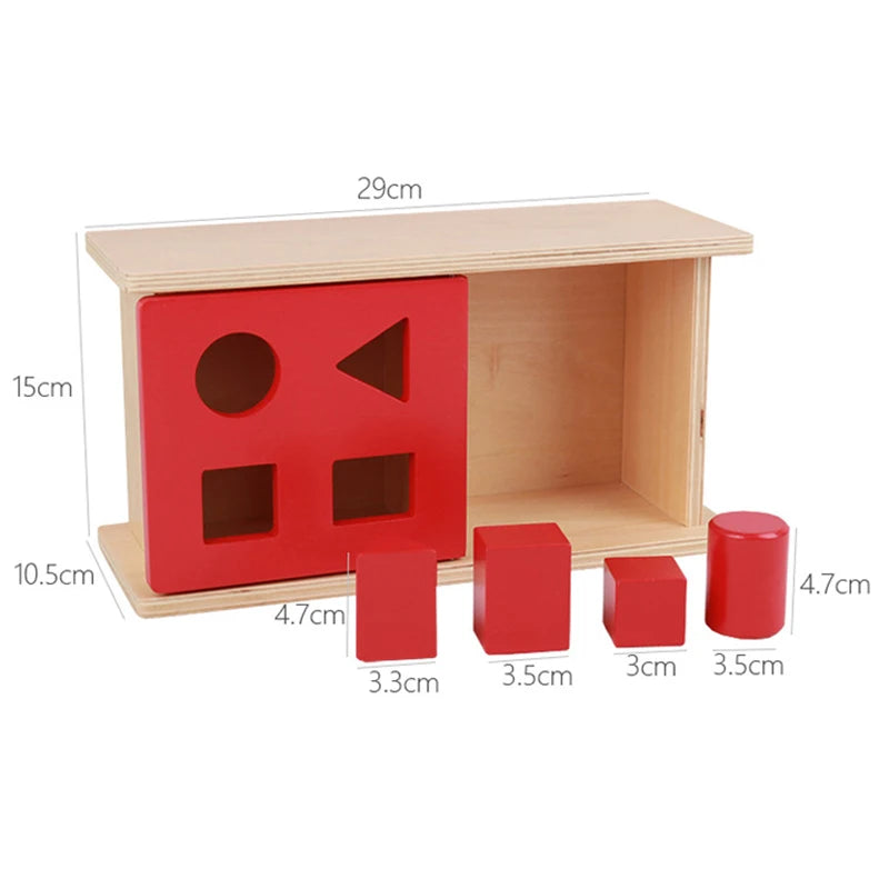 1-3 Years Wooden Montessori Baby Toys Object Permanence Coin Box Ball Drop Sensory Fine Motor Skills Trainin Early Education Toy