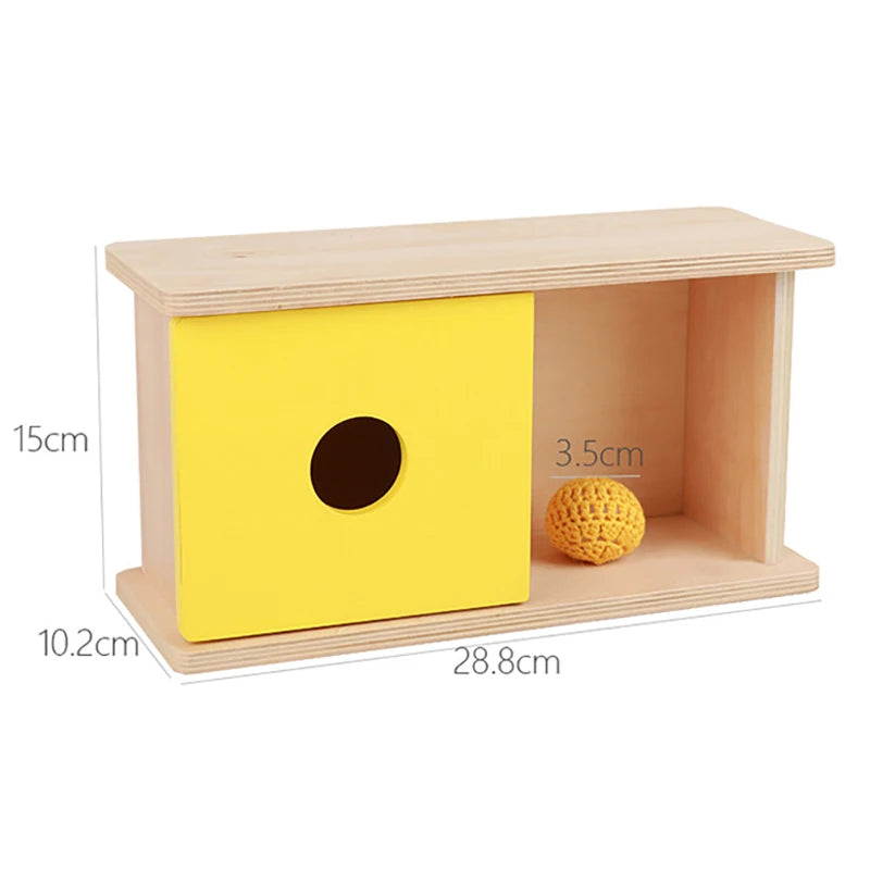 1-3 Years Wooden Montessori Baby Toys Object Permanence Coin Box Ball Drop Sensory Fine Motor Skills Trainin Early Education Toy