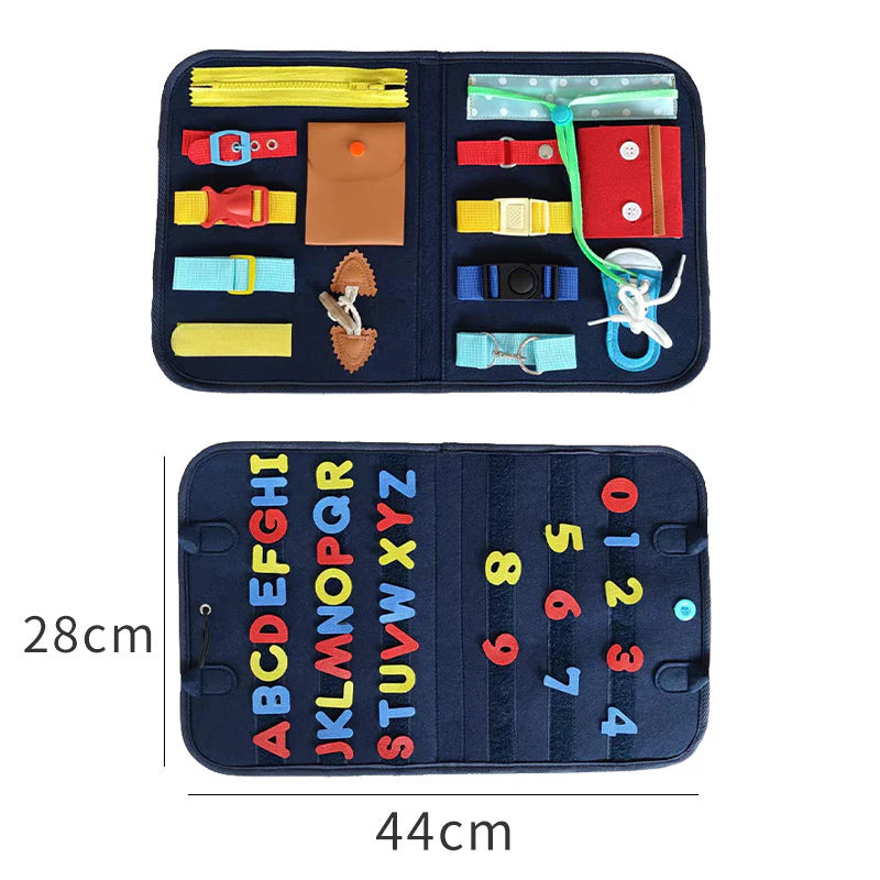 New Busy Book Children'S Busy Board Dressing and Buttoning Learning Baby Early Education Preschool Sensory Learning Toy
