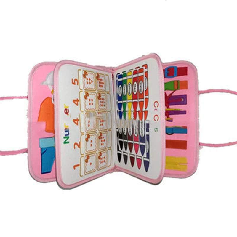 New Busy Book Children'S Busy Board Dressing and Buttoning Learning Baby Early Education Preschool Sensory Learning Toy