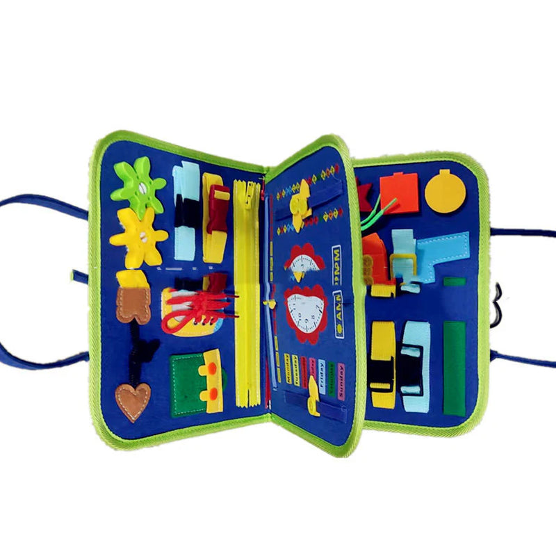 New Busy Book Children'S Busy Board Dressing and Buttoning Learning Baby Early Education Preschool Sensory Learning Toy
