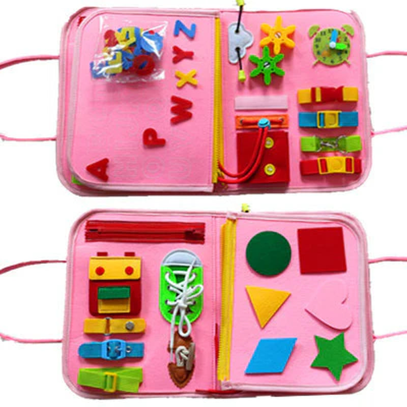New Busy Book Children'S Busy Board Dressing and Buttoning Learning Baby Early Education Preschool Sensory Learning Toy