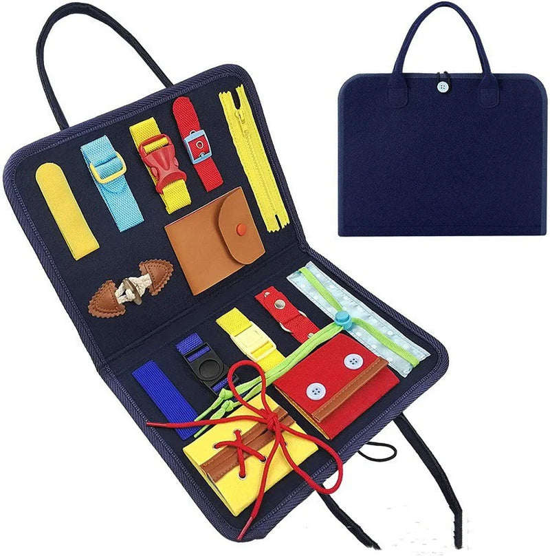 New Busy Book Children'S Busy Board Dressing and Buttoning Learning Baby Early Education Preschool Sensory Learning Toy