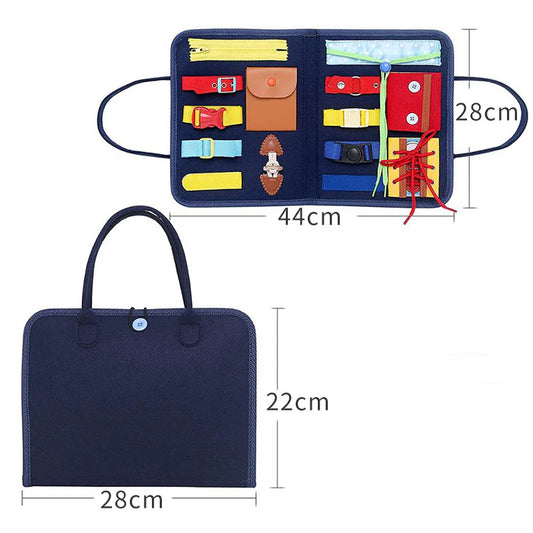 New Busy Book Children'S Busy Board Dressing and Buttoning Learning Baby Early Education Preschool Sensory Learning Toy