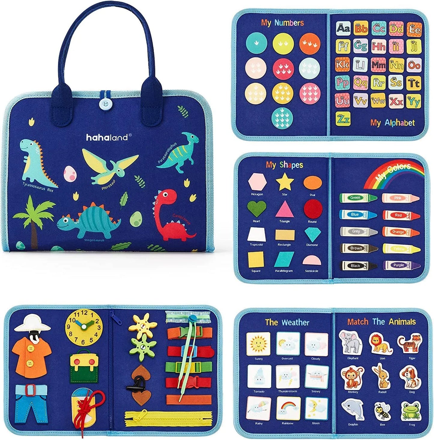New Busy Book Children'S Busy Board Dressing and Buttoning Learning Baby Early Education Preschool Sensory Learning Toy