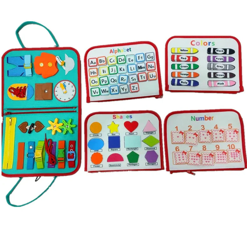 New Busy Book Children'S Busy Board Dressing and Buttoning Learning Baby Early Education Preschool Sensory Learning Toy