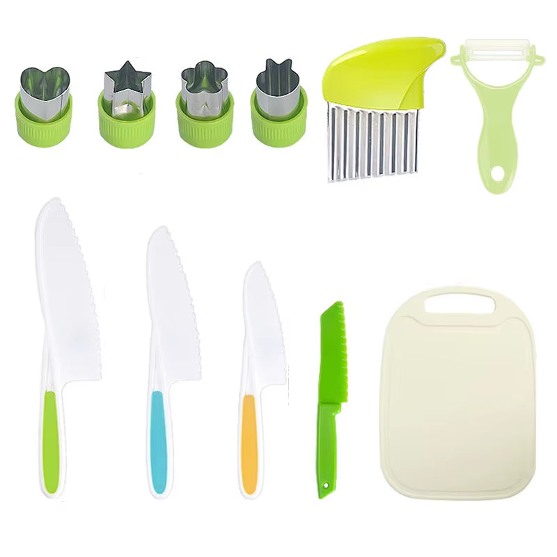 Real Cooking Toddler Children Cooking Set Early Learning Kitchen Tools Safety Knives without Hands Fruit Supplementary Food Set