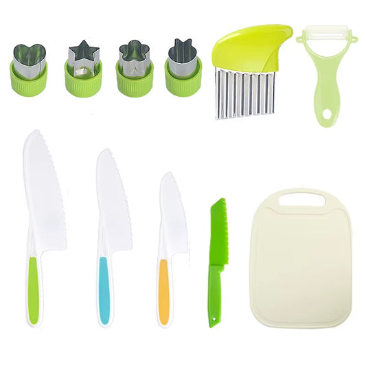 Real Cooking Toddler Children Cooking Set Early Learning Kitchen Tools Safety Knives without Hands Fruit Supplementary Food Set