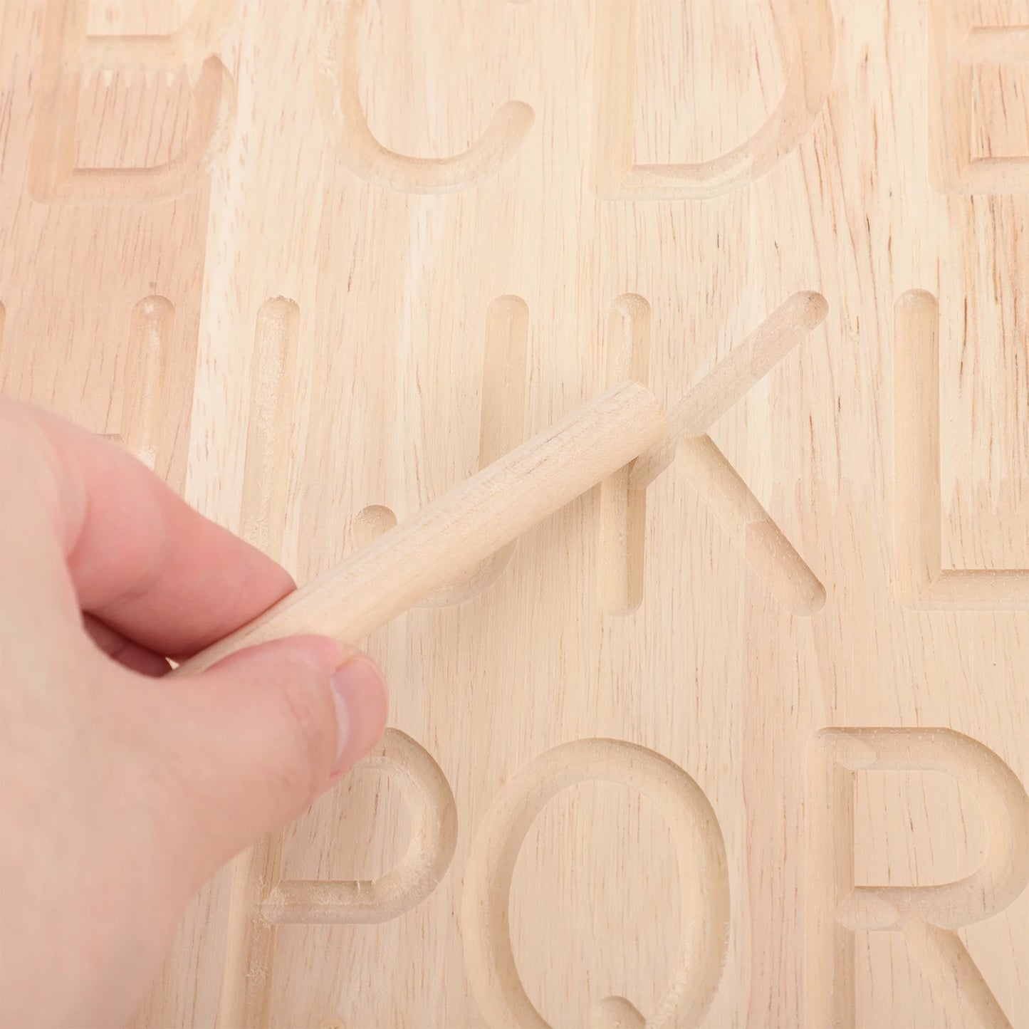 Wooden Calligraphy Board Double Sided Alphabet Tracing Letters Practicing Toy Kids Educational Playthings Math Learning
