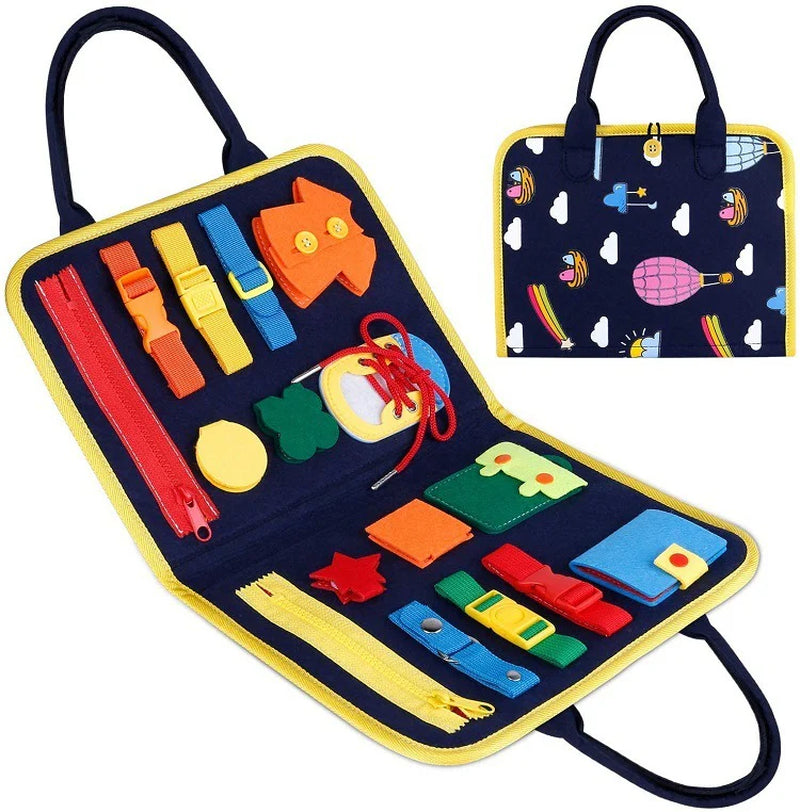New Busy Book Children'S Busy Board Dressing and Buttoning Learning Baby Early Education Preschool Sensory Learning Toy