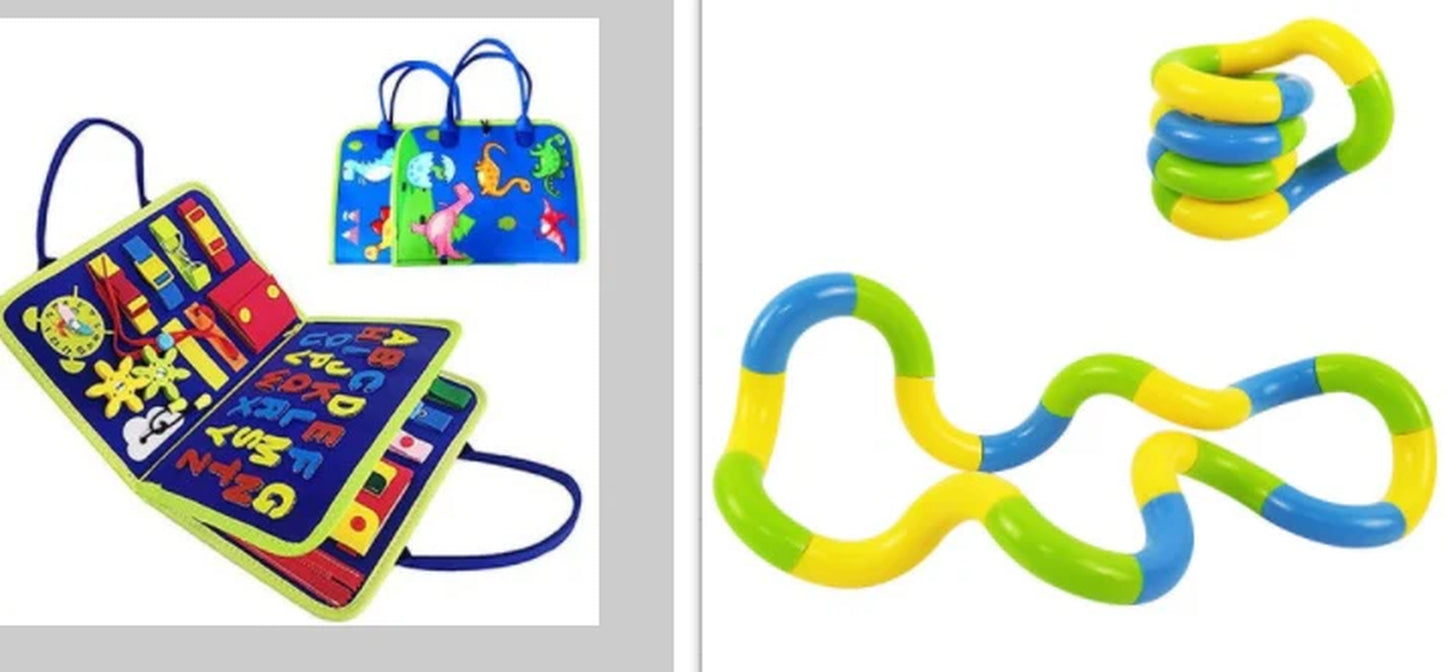 New Busy Book Children'S Busy Board Dressing and Buttoning Learning Baby Early Education Preschool Sensory Learning Toy