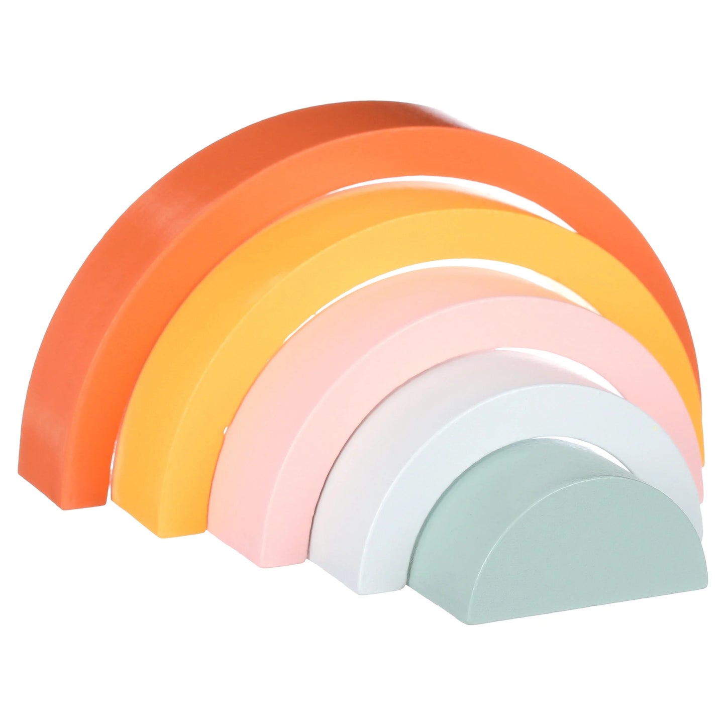 Wooden Rainbow Stacking Toy - Montessori Rainbow Nesting Puzzle - Building Block
