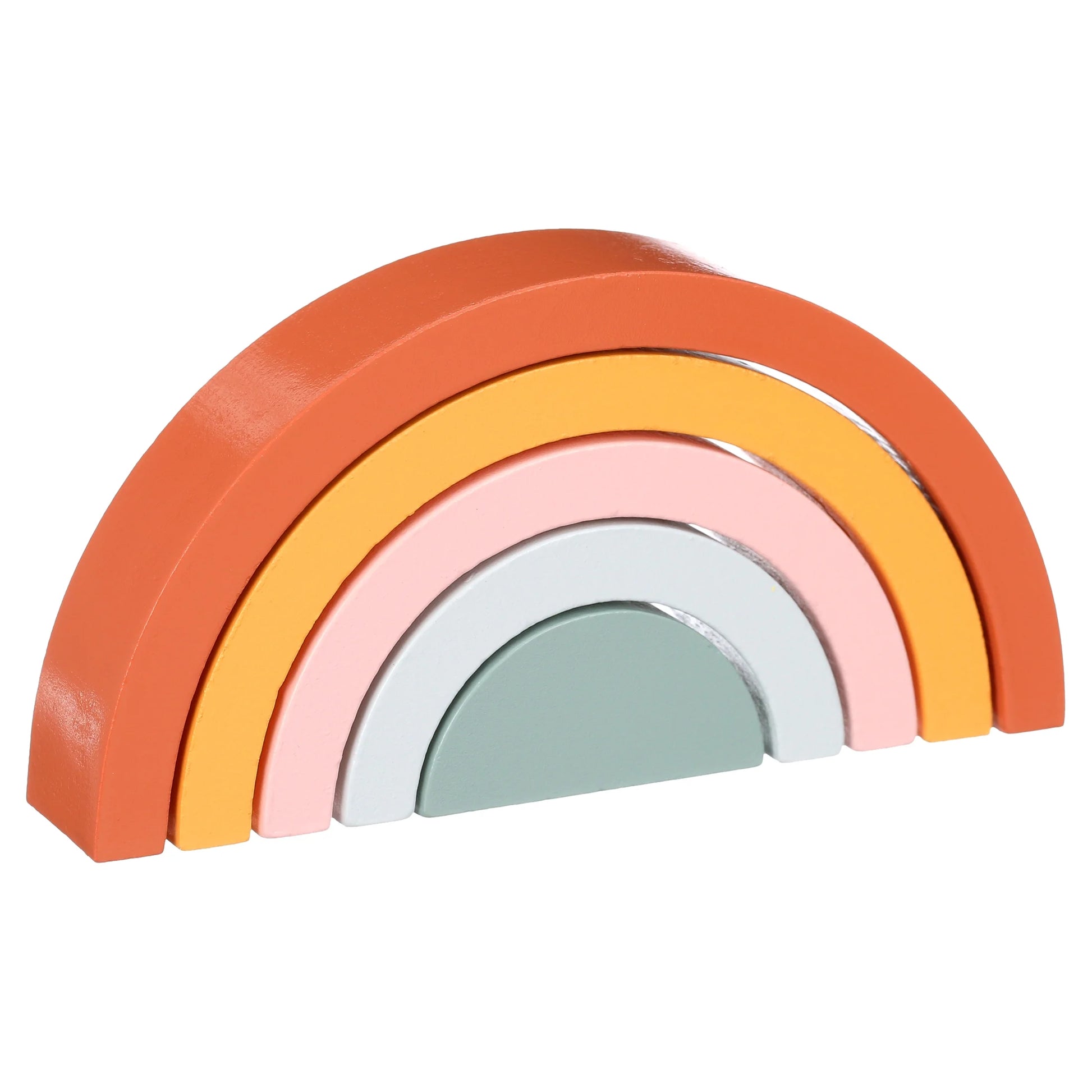 Wooden Rainbow Stacking Toy - Montessori Rainbow Nesting Puzzle - Building Block